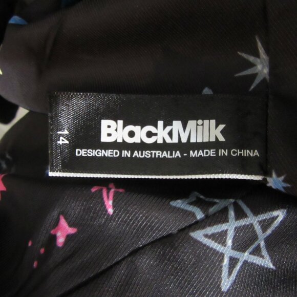 Blackmilk Black Blazer Size 14 Constellation Galaxy print lining - Picture 10 of 13
